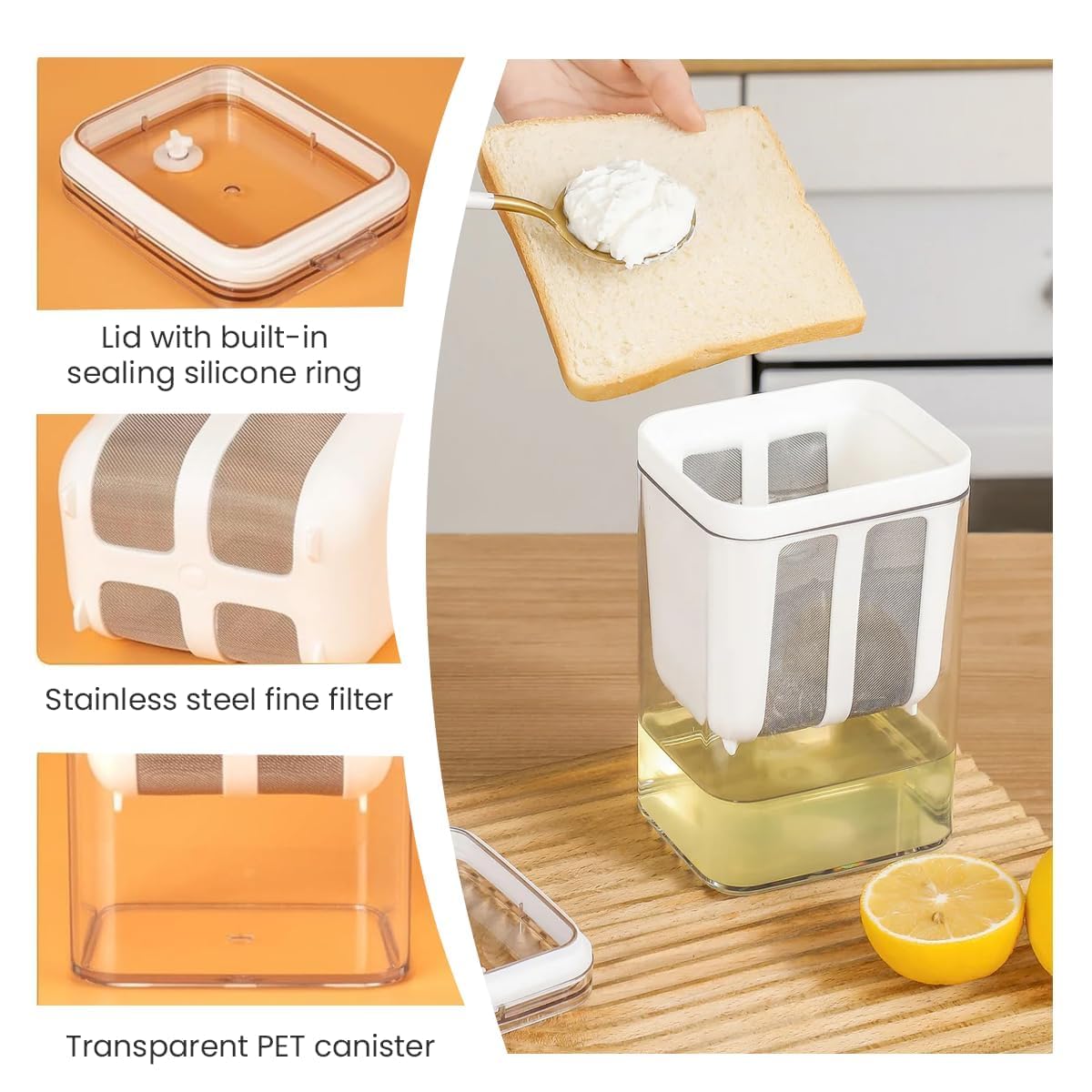 Multifunctional Yogurt Filter with Fine Mesh Strainer